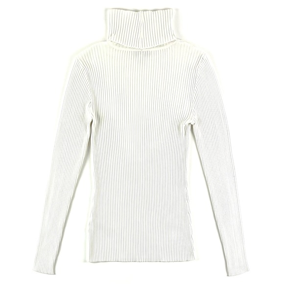 Guess Holly Logo White Turtleneck Sweater - Picture 4 of 8